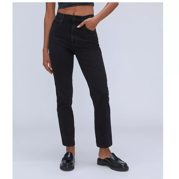 Everlane Denim - Everlane Womens The Original Cheeky Jean Organic Cotton size 27 tumbled black